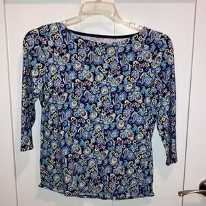 Women’s cotton floral top. Talbots.